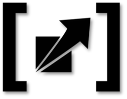 The Drîm symbol (a growing arrow from the bottom-left to beyond the top right of a square) inside square brackets.