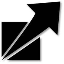 The drîm icon (growing arrow from bottom-left of a square to top right outside of the square)