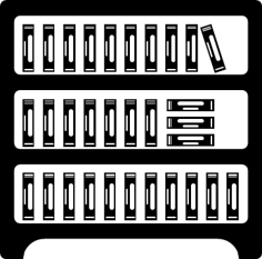 Prodsol Drîm Story Pictogram - Bookshelf of storybooks